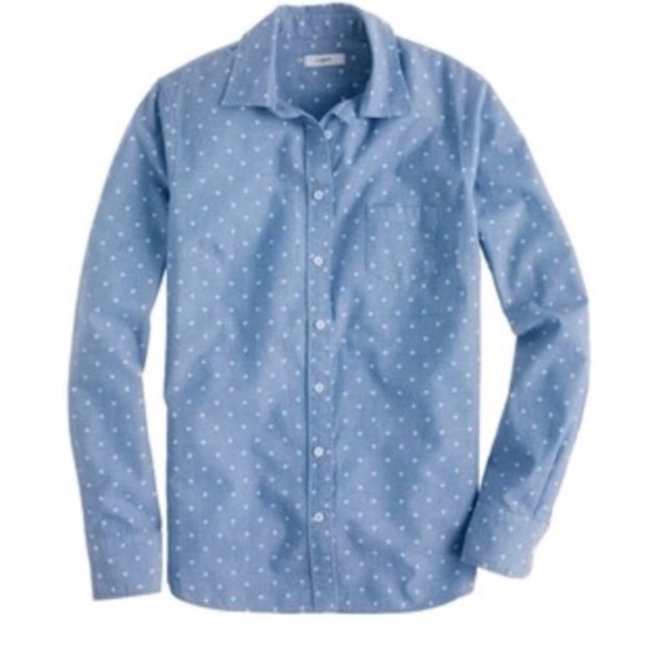 J. Crew chambray dot shirt - Picture 1 of 6